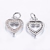 Long-Lasting Plated Brass Micro Pave Cubic Zirconia Charms ZIRC-F069-50P-2