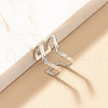 Fashionable Simple Style Alloy Cuff Rings FS-WGBF1FD-02-2