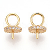 Brass Micro Pave Clear Cubic Zirconia Peg Bails KK-N254-171G-1