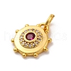 Brass Micro Pave Cubic Zirconia Charms KK-U033-22G-01-2