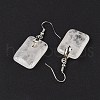 Natutal Quartz Crystal Dangle Earrings EJEW-F343-E06-3