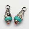 Brass Drop Pendants X-PALLOY-F127-B-02-1
