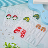  2Pcs 2 Styles Arch & Round Pendant & Link Connectors Silicone Molds DIY-TA0005-10-5