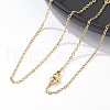Ion Plating(IP) Trendy Unisex 304 Stainless Steel Cable Chain Necklaces NJEW-M047-02-5