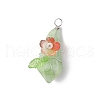 Electroplated Raw Natural Quartz Crystal Teardrop Copper Wire Wrapped Pendants PALLOY-JF03842-01-3