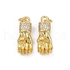 Brass Micro Pave Cubic Zirconia Pendants KK-C093-01C-G-1