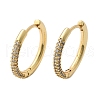 Brass Micro Pave Cubic Zirconia Huggie Hoop Earrings EJEW-K083-36G-B-2