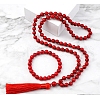 Synthetic Turquoise Round Beaded Pendant Necklaces & Bracelets Sets FS-WG9D102-10-1