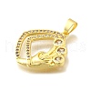 Brass Micro Pave Cubic Zirconia Pendants KK-Z104-13G-2