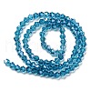 Transparent Electroplate Glass Beads Strands GLAA-F029-3mm-C01-2