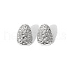 Stainless Steel Hammered Teardrop Stud Earrings & Pendant Necklaces Sets for Women ZG3175-1-4