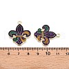 Carnival/Mardi Gras Theme Alloy Enamel & Glitter Powder Pendants ENAM-T020-53D-RS-3