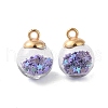 Glass Round Pendants GLAA-P063-01G-13-1