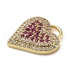 Brass Micro Pave Cubic Zirconia Pendants KK-I276-29G-04-2
