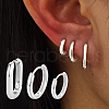 3Pcs S925 Sterling Silver Hoop Earrings UA6918-2-1