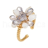 304 Stainless Steel Cuff Rings with Glass Crystal RJEW-V010-02G-3