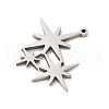 201 Stainless Steel Pendants STAS-R133-01P-01-2