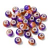 Two Tone Glass European Beads GPDL-K003-01H-1