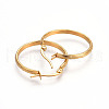 Ion Plating(IP) 304 Stainless Steel Hoop Earrings EJEW-L215-20G-1