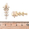 Brass Clear Cubic Zirconia Stud Earrings EJEW-D301-06G-03-5