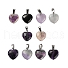 Natural Fluorite Heart Pendants STAS-R154-01P-1