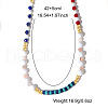 Bohemian Style Natural Lapis Lazuli & Dyed Carnelian & White Jade Round & Disc Beaded Necklaces VO2097-4