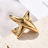 304 Stainless Steel Letter X Finger Rings RJEW-Q012-12G-3