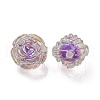 UV Plating Rainbow Iridescent Acrylic Beads OACR-P010-20H-2