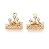 Brass Micro Pave Cubic Zirconia Charms KK-N263-85G-1