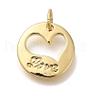 Rack Plating Brass Pendants KK-I720-65G-1