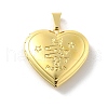Brass Locket Pendants KK-C092-25G-05-1