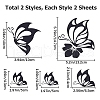 Gorgecraft 4 Sheets 2 Styles PVC Waterproof Car Stickers DIY-GF0007-36A-2