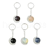 Alloy Pendant with Gemstone Cabochons Keychains KEYC-JKC01140-01-2