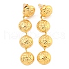 304 Stainless Steel with Textured Stud Earrings for Women EJEW-Z053-05G-01-1