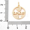Mother's Day Brass Pendants KK-D360-19G-3