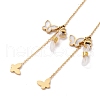 Imitation Shell Butterfly Charm Neck Starp for Eyeglasses with Cable Chains AJEW-H134-01G-2