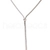 Stainless Steel Snake Chain Slider Lariat Necklaces for Women FS-WG6B247-01-5