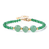 Round Natural Green Aventurine Beaded Bracelets ZS3051-10-1