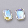 Glass Rhinestone Pendants RGLA-A024-J03-001SI-2