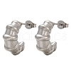 304 Stainless Steel Stud Earrings EJEW-S272-02P-4