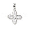 Brass Micro Pave Cubic Zirconia Pendants KK-D357-14B-P-1