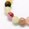 Natural Dyed Green Jade Gemstone Bead Strands X-G-R273-8mm-01-2