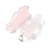 Natural Rose Quartz Pendants G-C187-01E-2