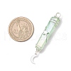 3Pcs 3 Styles Electroplated Natural Quartz Crystal Pointed Copper Wire Wrapped Pendants PALLOY-JF03767-02-2