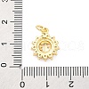 Brass Micro Pave Cubic Zirconia Pendants KK-D325-41G-3