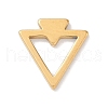 Golden Plated 304 Stainless Steel Charms STAS-K286-03A-G-1