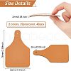Olycraft 40Pcs 2 Colors PU Leather Label Tags DIY-OC0009-09-2