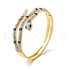 304 Stainless Steel Rhinestone Hinged Bangles for Women BJEW-U029-01G-2