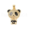 Brass Micro Pave Cubic Zirconia Pendants KK-E111-42G-01-1