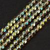 Transparent Electroplate Glass Beads Strands EGLA-I015-01D-2